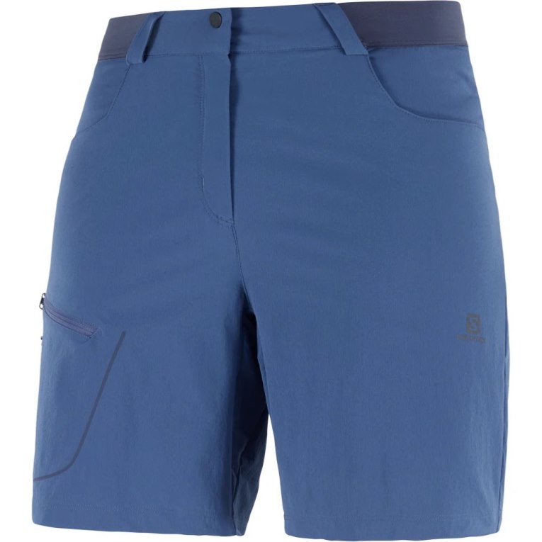 Navy Salomon Wayfarer Women's Running Shorts | IE OT0159